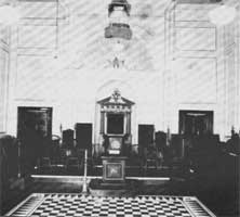 Interior of Phoenix Hall, Queen Street, Masonic Hall, Sunderland